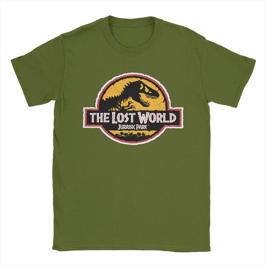 Men's T-Shirt Dinosaur Jurassic Park Creative 100% Cotton Tees Short Sleeve  T Shirt O Neck Clothes Classic