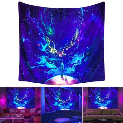 UV Fluorescent Tapestry Print Wall Hanging Art Home Decor