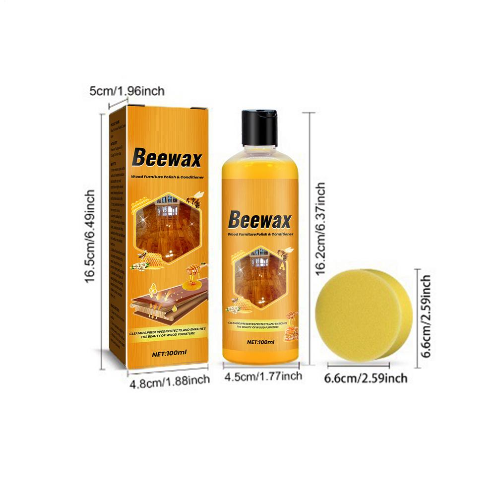 100ml Wosk Pszczeli Polerowanie Mebli Drewnianych Głębokie Czyszczenie Ochrona Podłóg Naprawa Połysku Wodoodporna Delikatna Formuła Kondycjoner do Drewna