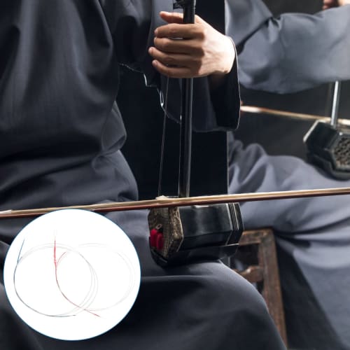 Lurrose 3-Pack Erhu Strings, Sitar Strings, Guitar Strings, Yuruheen Accessories, Urheen Parts, Steel Wire Replacement, Biwa Strings