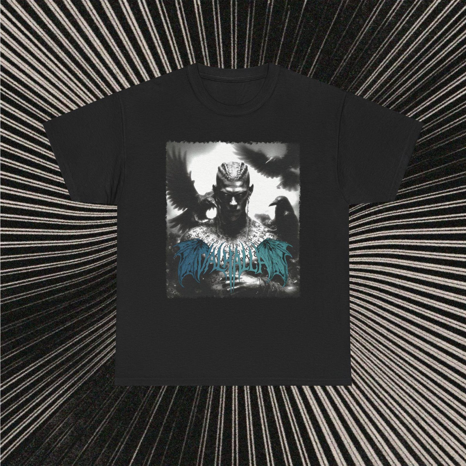 Valhalla Viking Graphic Tee: Norse Mythology Metalcore T-Shirt 2XL