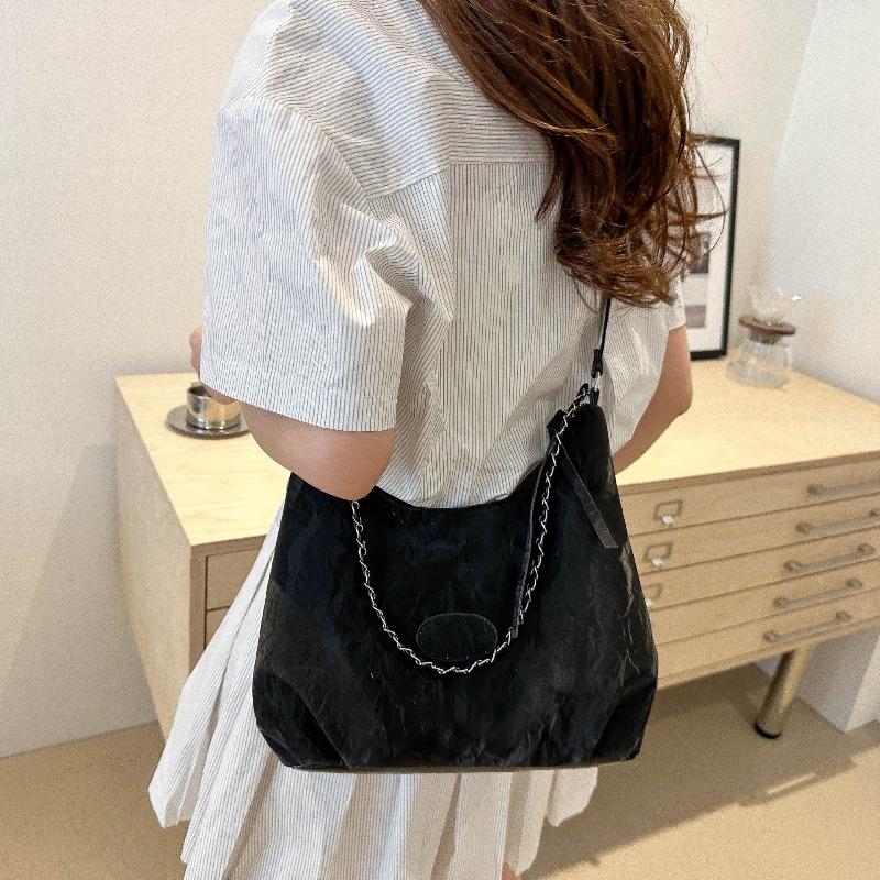 New summer fashion shoulder bag messenger bag simple casual soft surface large capacity commuter bag women's versatile