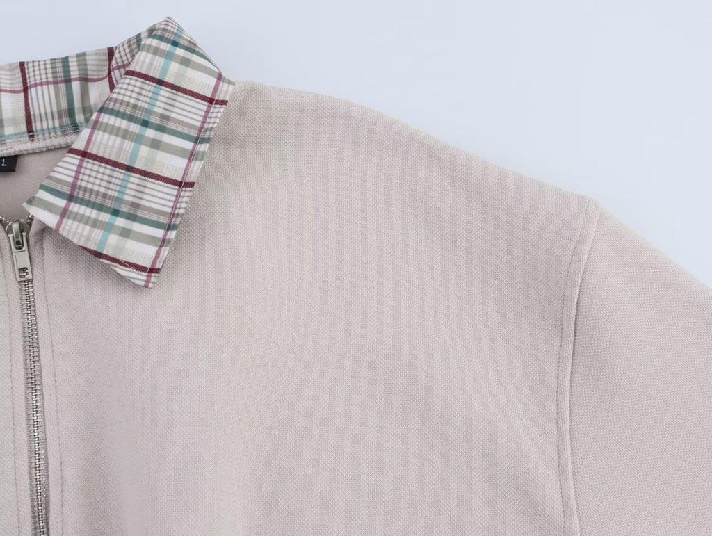 2025 Spring Women's European & American Style Poplin Patchwork Sweatshirt with Casual Long Pants