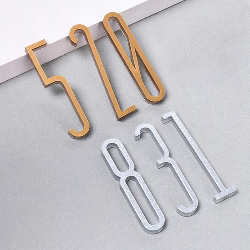 Acrylic Numeral Door Plaque Numbers Sign for House Apartment Hotel Office Drawer Home Room Gate Self Adhesive Number Plates Tag
