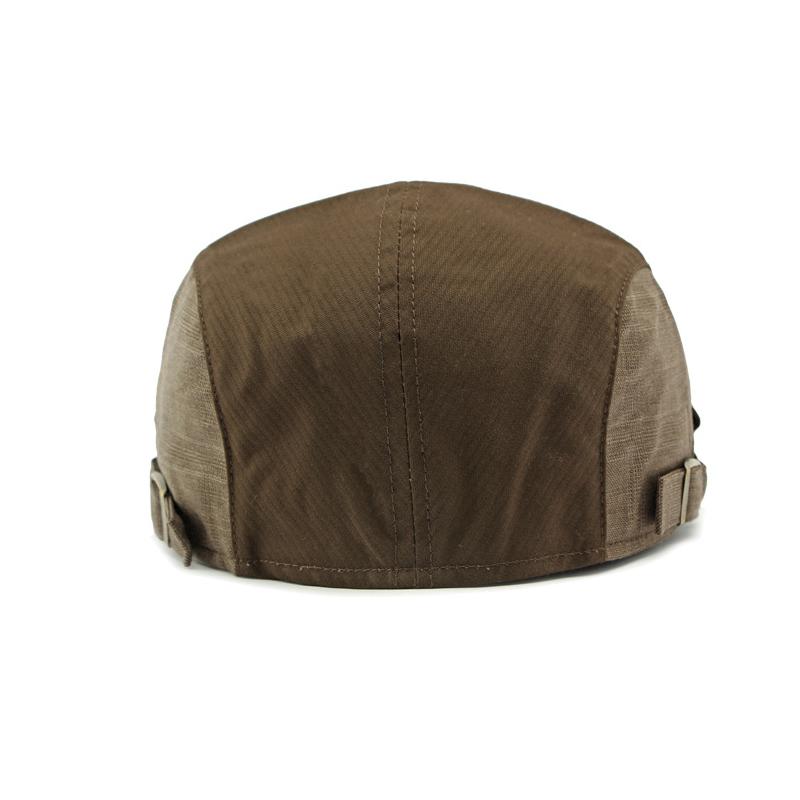 Spring Thin Breathable Cap Men's British Peaked Cap Retro Beret Stitching Forward Cap