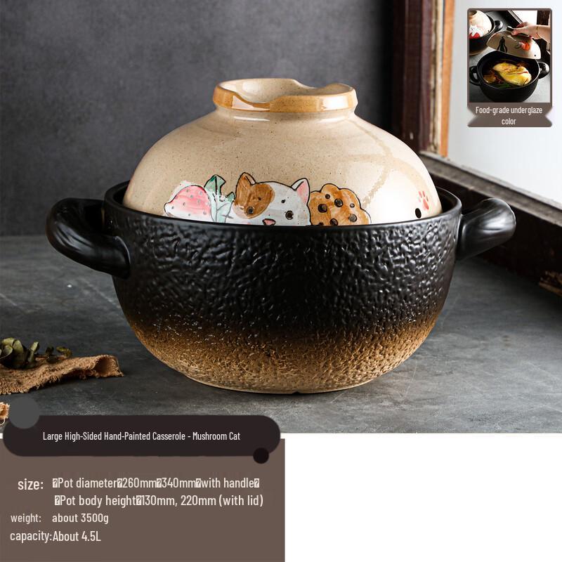 ZISIZ Hand-painted Ceramic Casserole Pot