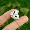 Natural Labradorite Gemstone Multi Stone Adjustable Ring 925 Silver For Girls