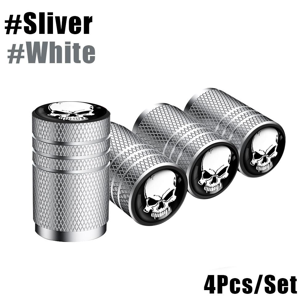 4Pcs/Lot Tire Stem Valve Caps Aluminum Car Dustproof Caps Tire Wheel Stem Air Valve Caps for Cars Bike Motorcycle Valve Stems 1