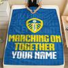1 ks Flanelová deka s vlastním jménem a vzorem Leeds United, vhodná pro všechna roční období, pro domácí dekoraci, teplo a pohodlí, dárky, sváteční dárek_xia