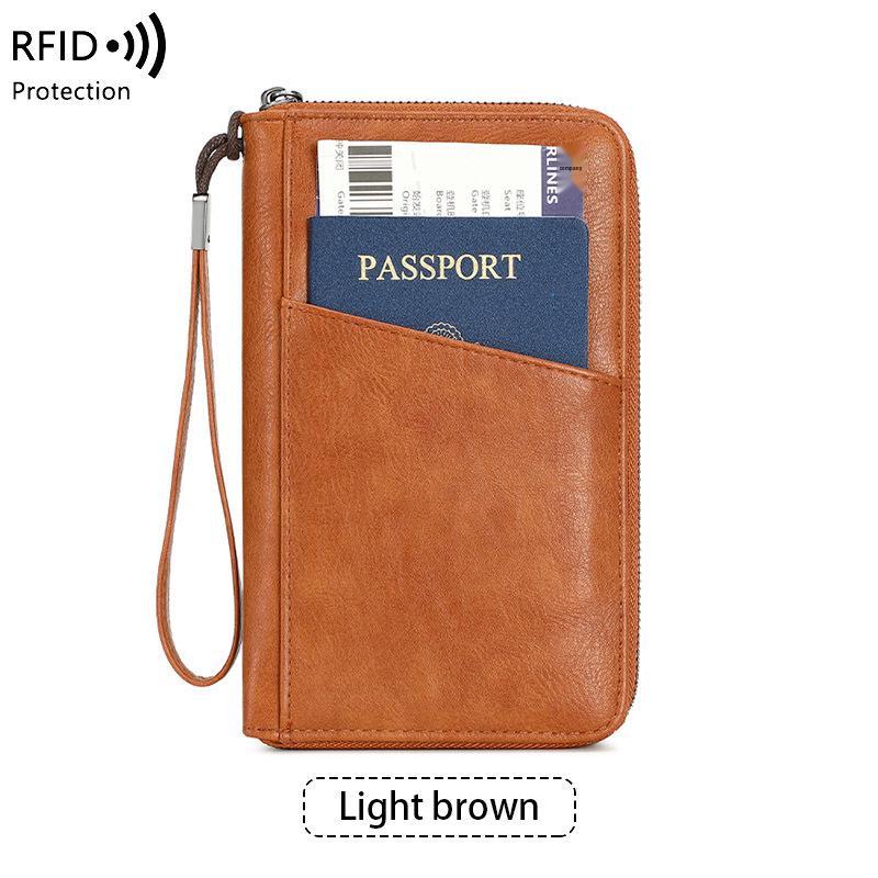RFID Anti-Magnetic Passport and ID Zipper Wallet