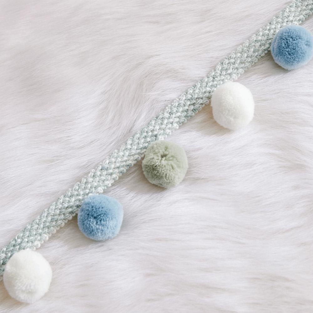 25M 3cm Ball Pom Pom Curtain Trim 5cm Width Pillow Decoration Pompom Tassel Tablecloth Edge DIY Craft Craft Ribbon