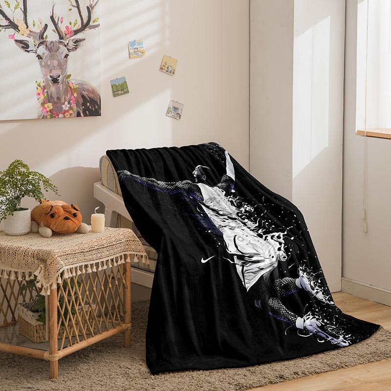 Basketball Star Series Flannel Blanket 3D Printed Sofa Blanket Thickened Blanket