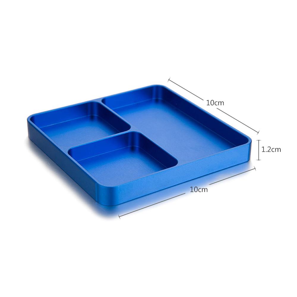 Magnetic Desktop Screws Tools Parts Tray Holder Storage Plate Box Case