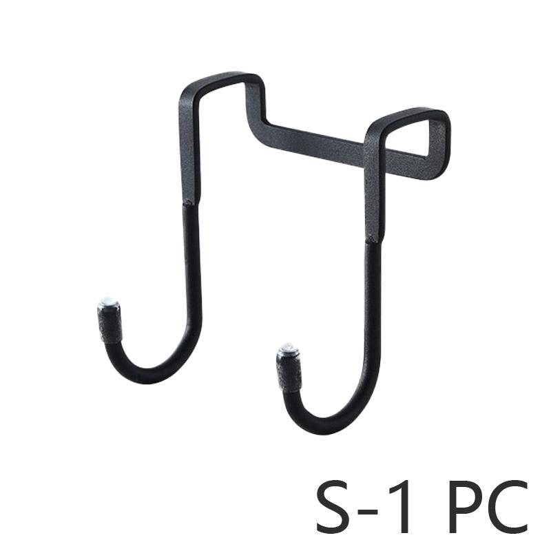 

2 шт./1 шт. крючок из нержавеющей стали, двойной S-образный крючок без штамповки, кухонный крючок для ванной комнаты, дверца шкафа, задняя панель, пальто для хранения полотенец S 1PC-BLACK