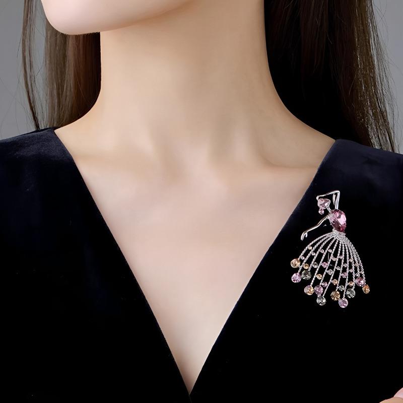 Ballettmädchen Brosche, Hochwertige und Elegante Kristall Corsage, Nischen Design Sinn Brosche