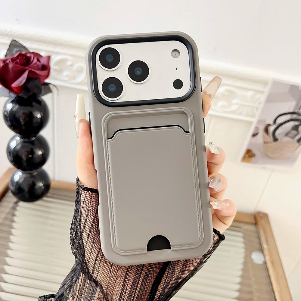 Case For iPhone 17 16 15 14 13 12 11 Air Pro Max Plus Card Slot Holder Cash Pocket Microfiber Lining Inside Soft TPU Cover
