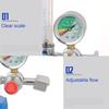 Buoy Type Oxygen Pressure Gas Regulator Inhaler G5/8" Thread O2 Pressure Reducer Oxygen Gauge Flow Meter Zinc Alloy