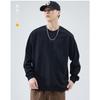 Heavyweight Pure Cotton Men Long Sleeve Crew Neck Loose Casual T Shirt