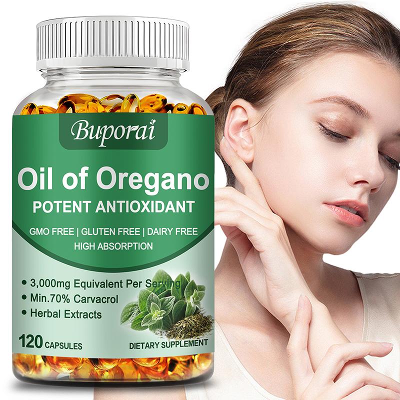 Buporai 3.000 mg Oregano Olie Capsules - Immuunsysteem en Darmgezondheid