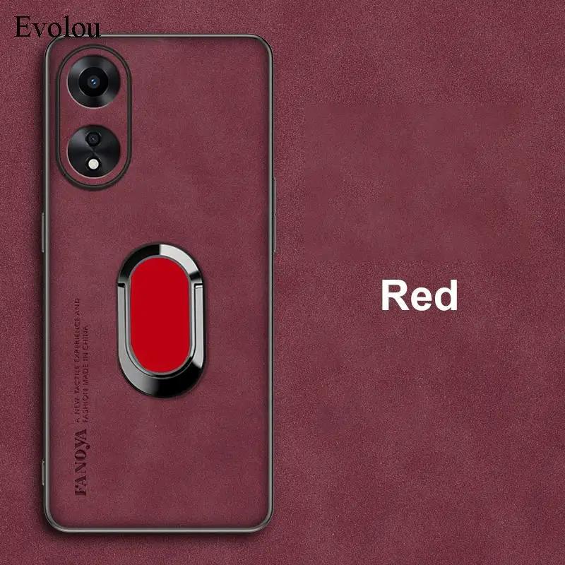 For Xiaomi 14T Pro Sheepskin Leather Magnetic Ring Stand Case For Mi 15 Ultra 13T Soft Silicon Lens Protection Shockproof Cover