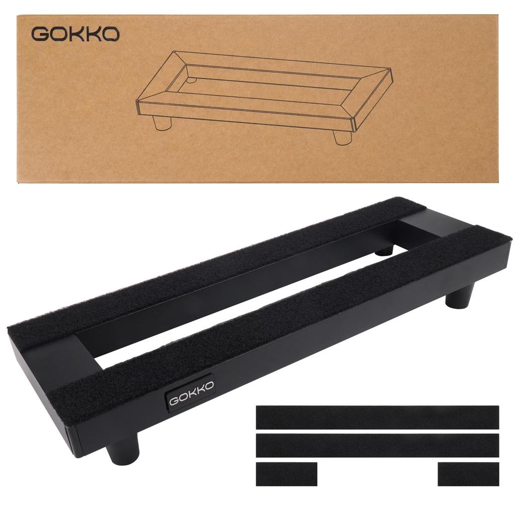 GOKKO Ultralight Guitar Effects Board, Aluminum Alloy Pedalboard, Durable and Long-lasting, Carrying Bag Not Included (S-Black)