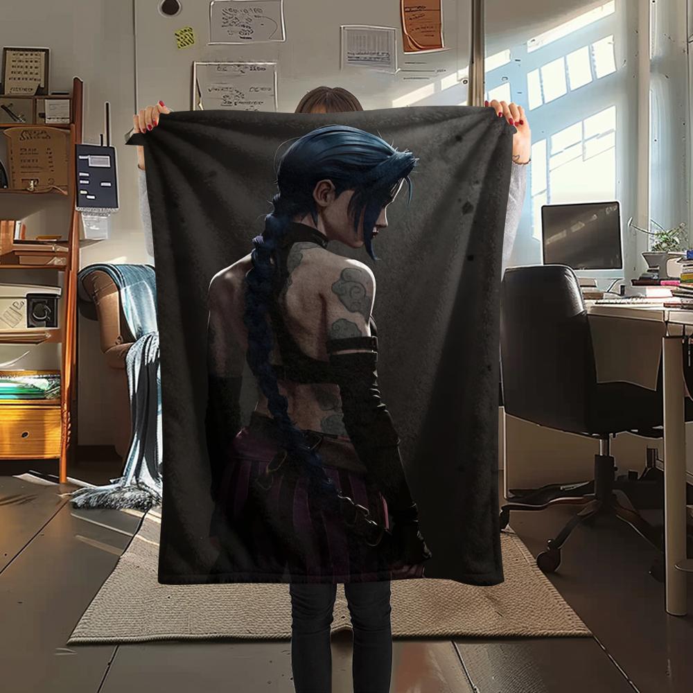 1Pc Cartoon Print Flannel Blanket, High Quality Comfortable for All Seasons, Home Decor, Warmth and Comfort, Perfect for Christmas Birthday Gift