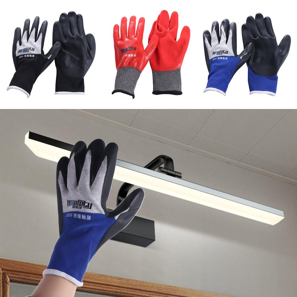 Withstanding Voltage 400V/500V Electrical Insulating Gloves Oil Proof Safety Anti-Electricity Gloves Nitrile Touch Screen