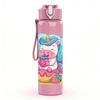 1PC Donut Unicorn Cartoon Art 750ml Color Plastic Sports Water Bottle Leakproof Flip Straw Lid Suitable for Sports Office Home Use