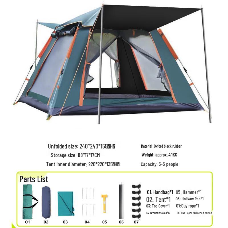 OEING Outdoor Quick Setup Camping Tent