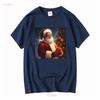 Vintage Black Santa Claus Illustration T Shirt Soft Cotton Quality Print Stylish Fit Design African American Vintage Washed