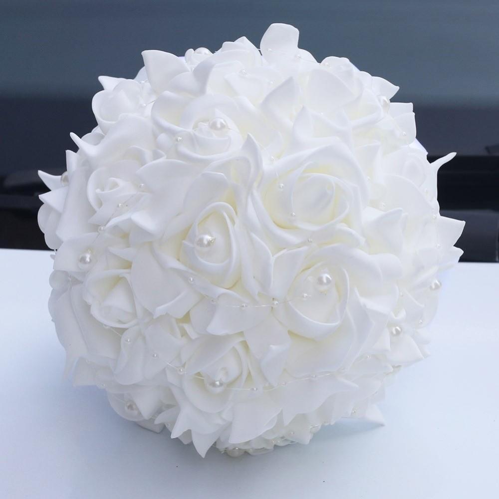 Silk Flowers Artificial Hand Bouquet Romantic Bridesmaid Bouquet  Wedding Accessories