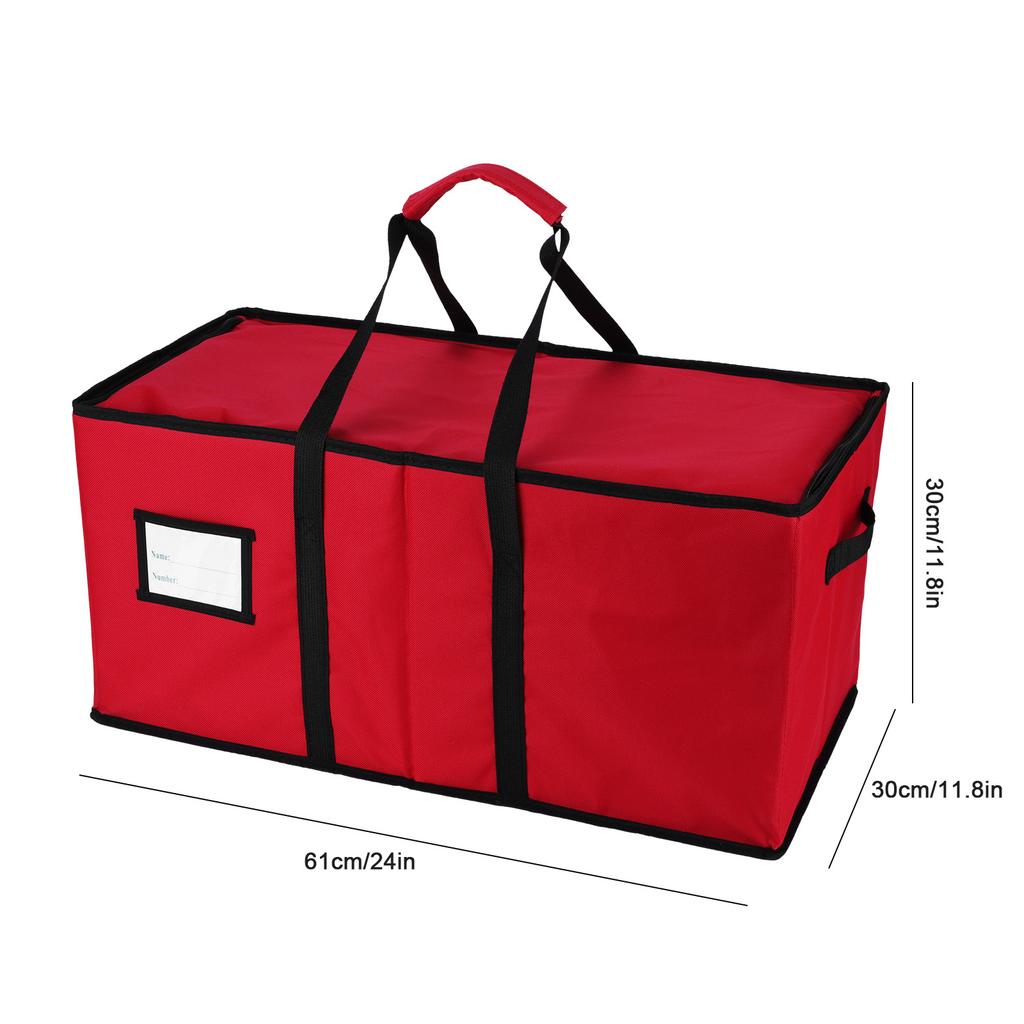 Roter Oxford Weihnachts-Aufbewahrungsbehälter mit 128 Fächern, Organizer für Weihnachtsdekorationen, Xmas Dekor Aufbewahrungs-Organizer