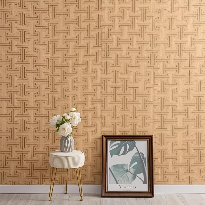 Selbstklebende Sxp Leinenrolle Hintergrundwand Dekoration Aufkleber 2 mm Verdickt Selbstklebende Schaumstoff-Wandaufkleber Einfach zu Renovieren