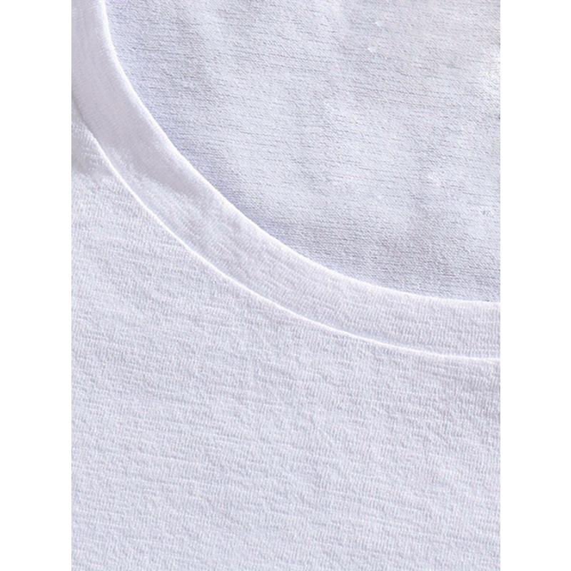 European Size Men'S Summer T-Shirt with Guitar Music Notes Short Sleeves