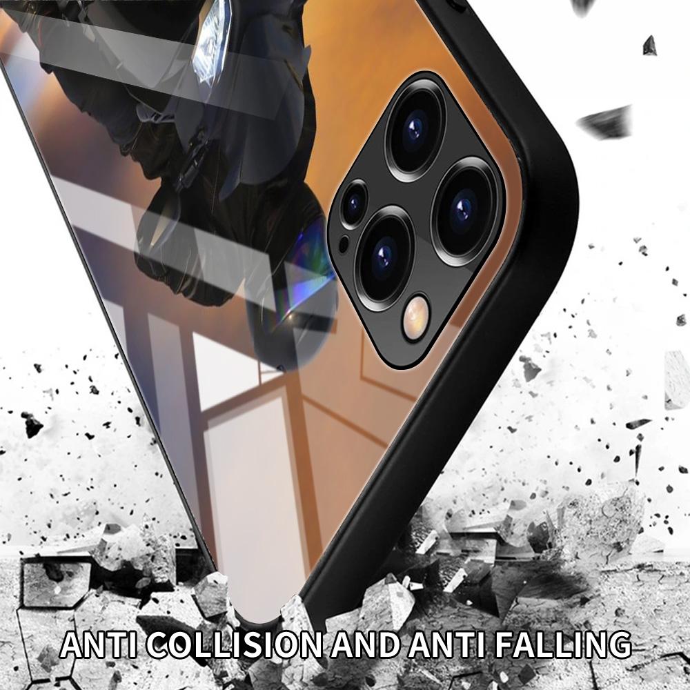 Custodia in vetro temperato per moto da cross e sport per iPhone 12, 11 Pro Max, 13, 12 Mini, Fundas X Xr Xs Max, 8, 7, 6s Plus, Shell Fundas
