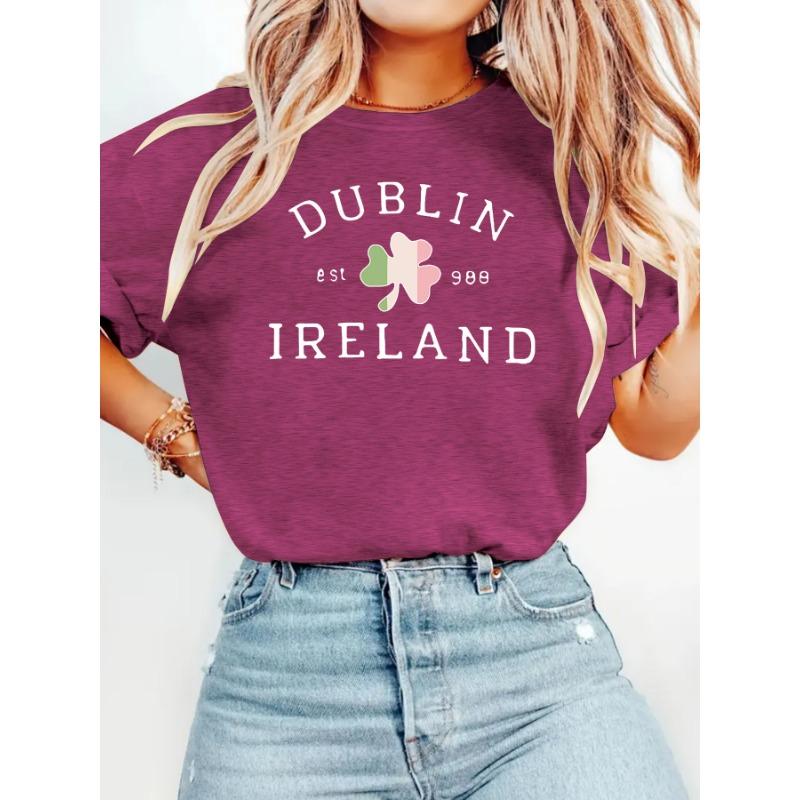 New Women's Printed Round-neck Loose Short-sleeved Casual T-shirt