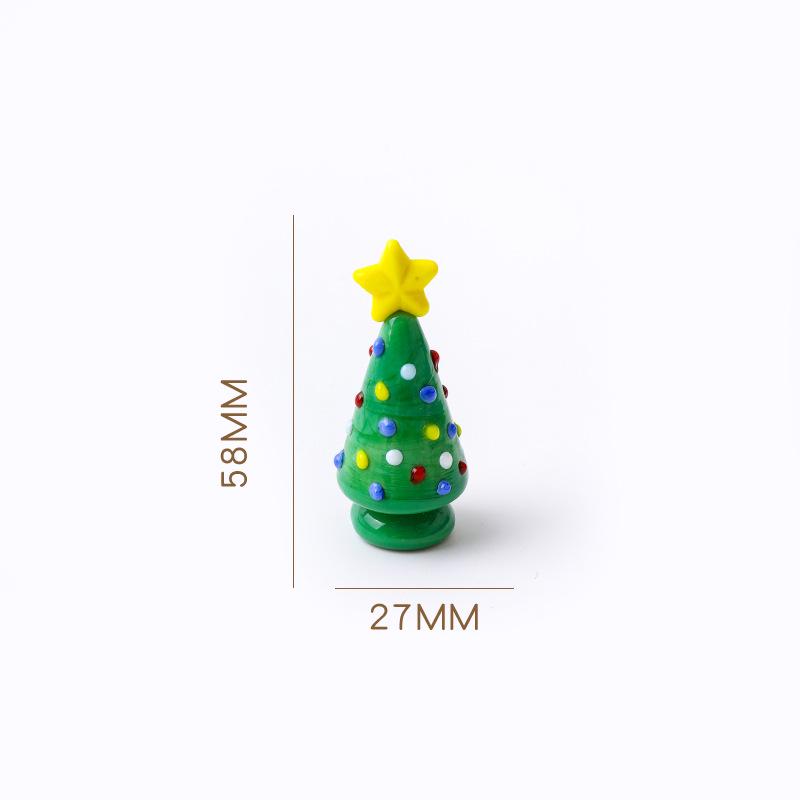 Creative Santa Claus Mini Christmas Tree Glass Ornament