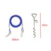 Dog Tie Out Cable and Stake Chain Anti Rust Sturdy Outside Leash with Lead