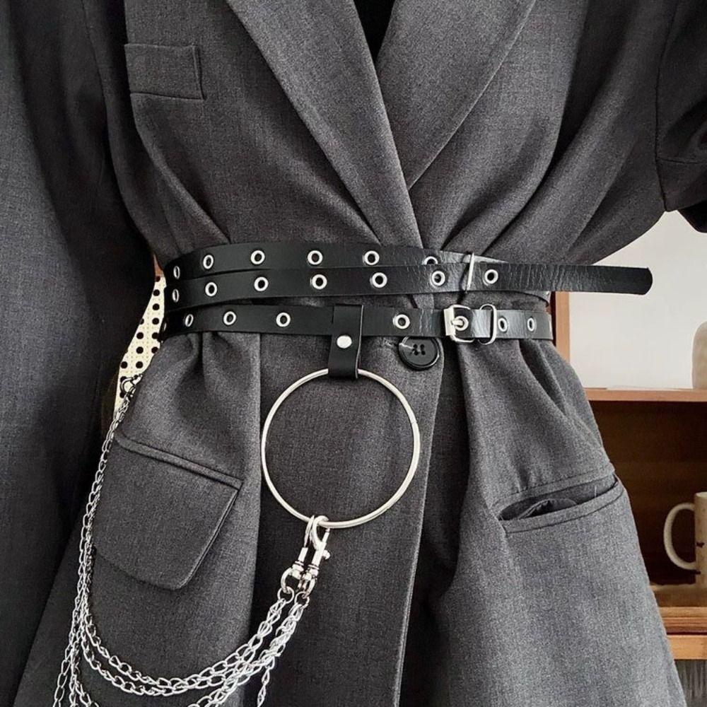 JK PU Leather Belt Extended Dress Waist Chain Fashion Women Waist Belt Dress Accessories