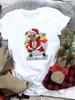 Lovely Merry Christmas Funny Trend T Shirt Women Short-Sleeved Print Tee Shirt Female Trend Clothing Women Casual Graphic Tee