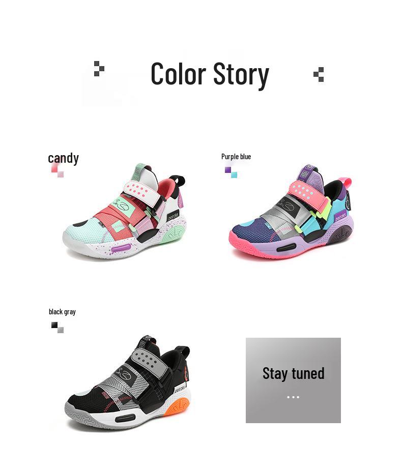 Atmungsaktive Sommer-Sportschuhe für Kinder: Langlebige, verschleißfeste Basketballschuhe für Jungen & Mädchen. Perfekt für Training und aktives Spielen.