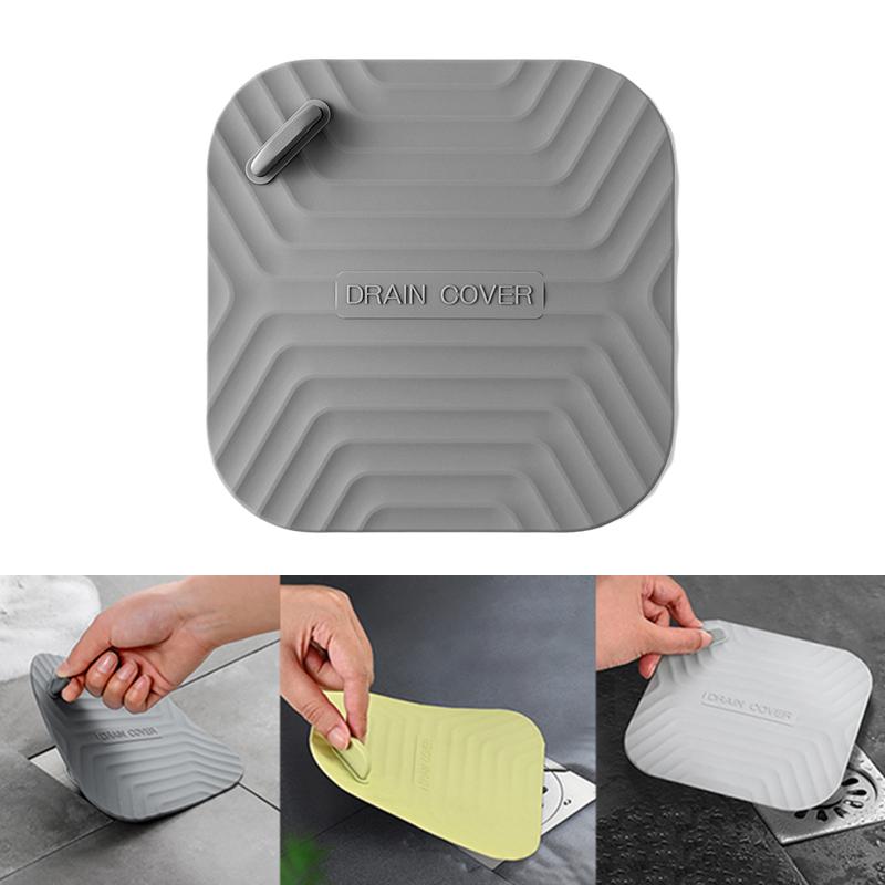 1Pc Silicone Bathroom Floor Drain Deodorizer Sewer Seal Odor Prevention Plug Cover Silica Gel Pad