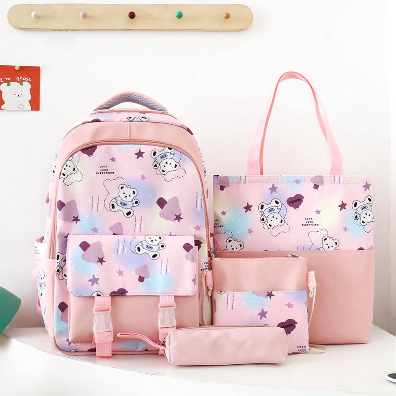 Schultasche Japanische Mittelschule College-Student Schultasche Mädchen Rosa Kaninchenmuster Rucksack Frisch und niedlich Einfach Klassenrucksack
