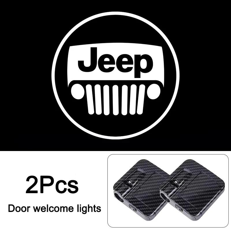 

For Jeep For Jeep Grand Cherokee Wrangler JK Gladiator Compass Car Door Welcome Light LED Logo Laser Projector Lamp Auto Acce