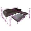 4 Piece Garden Lounge Set with Cushions Poly Rattan Brown