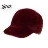 Solid Color Fuzzy Hat Plush Faux Fur Baseball Cap for Men Women, Fluffy Winter Warm Stretchy Cold Weather Accessories Cap, Adjustable Unisex