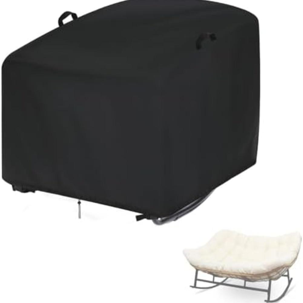 Outdoor Patio Egg Rocking Chair Cover Waterproof 210D Patio Egg Rocking Chair Cover With Elastic Band Rocking Chair Sofa Chair