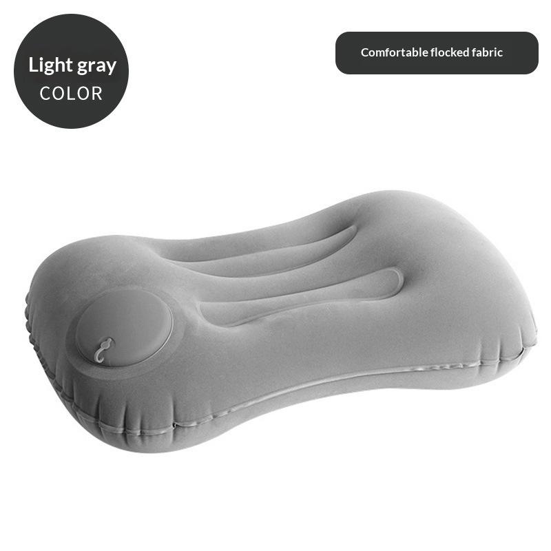 

Inflatable Pillow Ultralight Flocking Neck Pvc Pillow For Camping Travel Office Sleeping Pillow 1