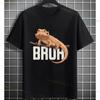 Unisexs Bruh Bearded Dragon Graphic Tshirt Pure Cotton Shortsleeve Humor Style Tee Perfect Gift For Reptile Lovers