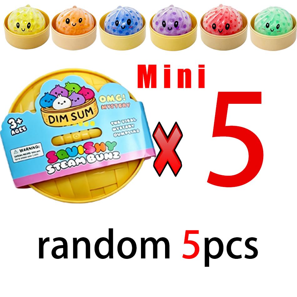 Mini Dumpling Squishy With Box Dumplings Sensory Steamer Soft Tpr Dough Ball For Decompression Fidget Toy Stress Relief Gift